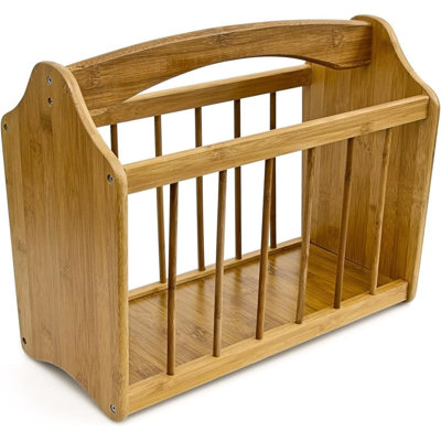 Wood Free Standing Magazine Rack