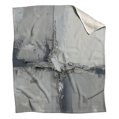 Textured Gray Abstract Blankets