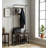 Retro Brown-Black 4-In-1 Entryway Furniture, Coat Rack Bench Combo, 9 Detachable Hooks + Hanging Rod-57864624