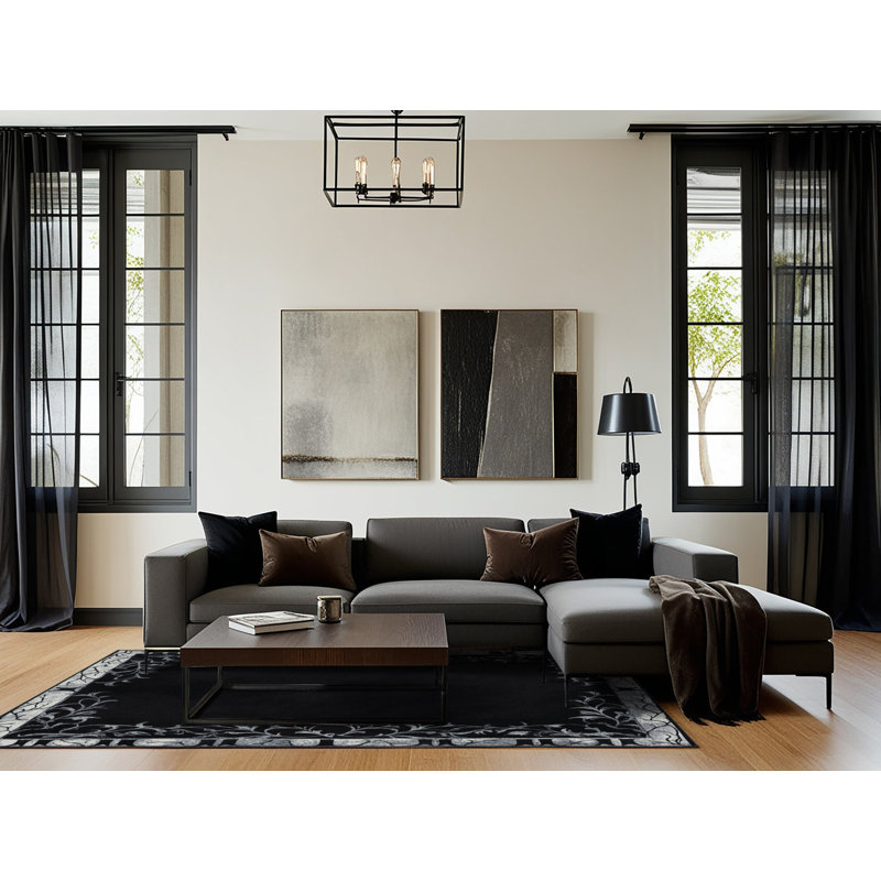 Eclipsed Petals Rug, Square 3'