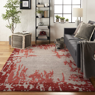 Tapis bleu moderne fait à la main