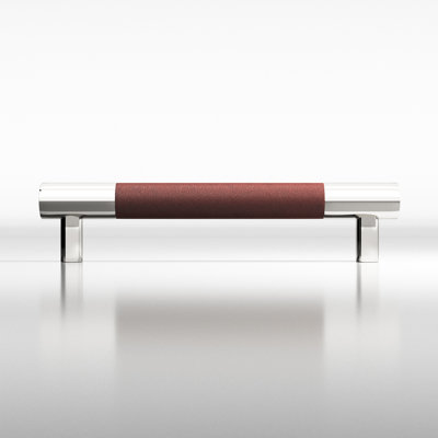 Series 12" Centre to Centre 13" Overall Cabinet Pull with Royal Hide Rim Leather Insert