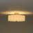 4 - Light Linen Round Fabric Drum Semi Flush Mount