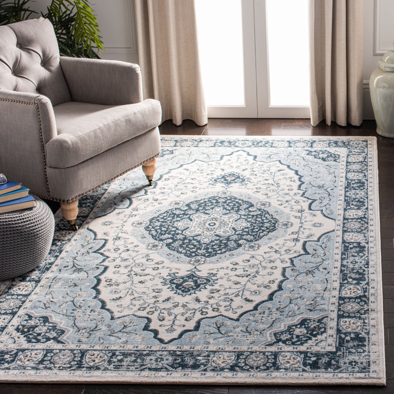Delmer Performance Oriental Rug, Rectangle 5'3" x 7'6"