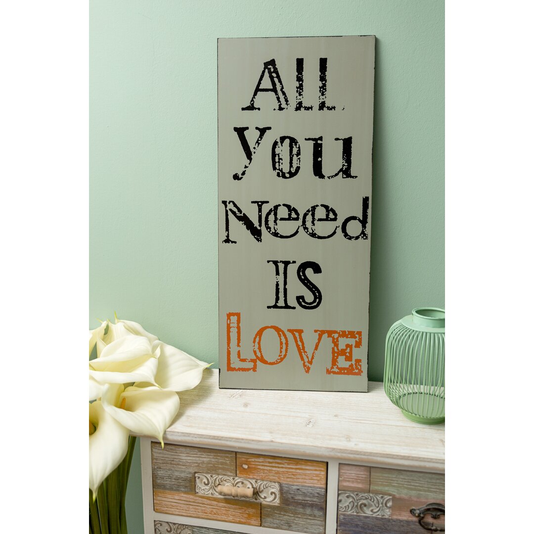 Holzbild All You Need is Love