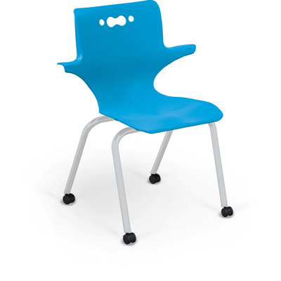 Chaise de salle de classe à quatre pieds avec roulettes Hierarchie