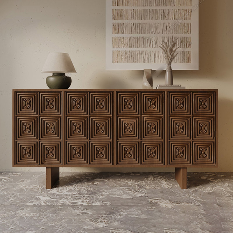 Buffet rétro de style américain, H 35,4 po x l 70,8 po x P 15,7 po
