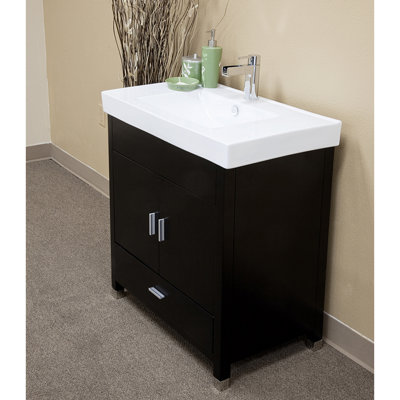 Atsabe 31.5'' Single Bathroom Vanity with Ceramic Top