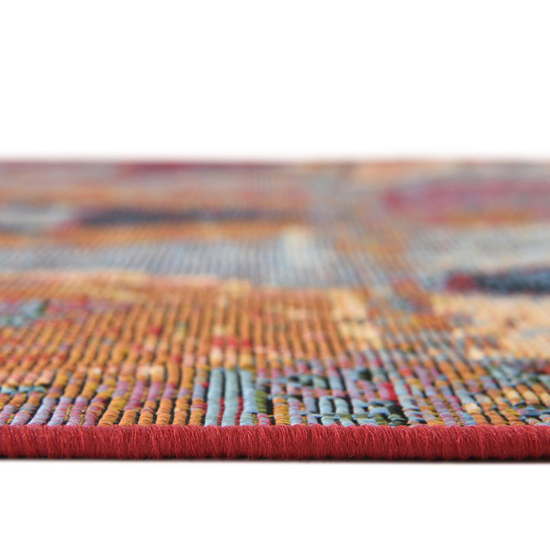 Tolland Multi Tamarindo Indoor/Outdoor Modern Rug, Rectangle 5'3" x 8'