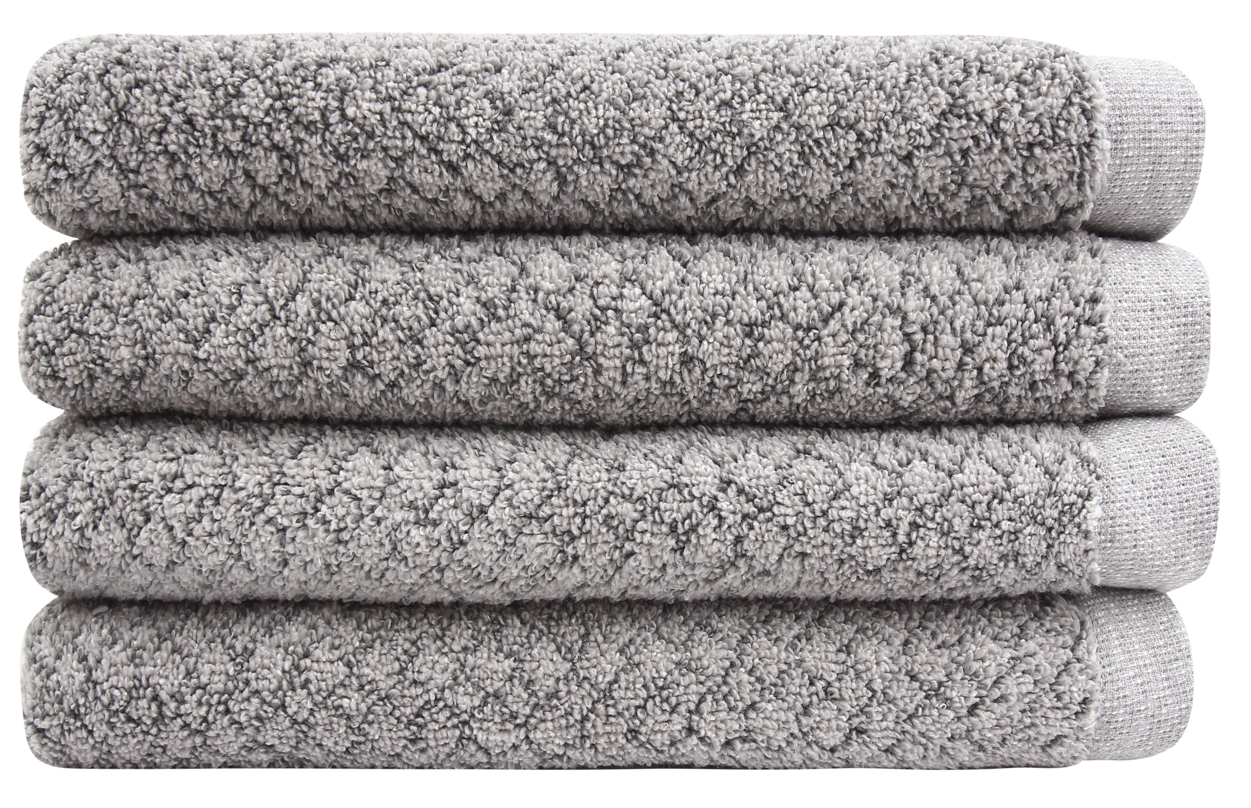 Everplush 4-Piece Marble (White and Grey) Cotton Quick Dry Hand