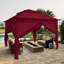 11 pi. L 11 pi. D Pavillon de jardin instantané en acier avec mur uni-86915906-86915905