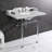 Kingston Brass Pemberton 36-Inch Carrara Marble Console Sink with Acrylic Legs (8-Inch, 3-Hole)-72887979