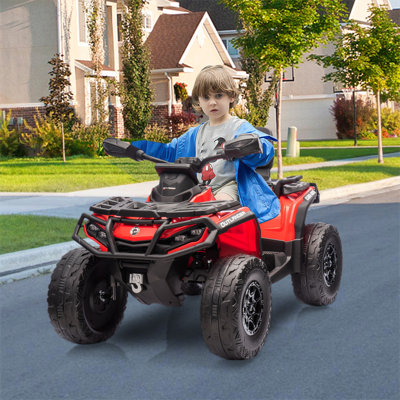 24V 4WD ATV Ride On Car Véhicule électrique 2 places à 4 roues pour enfants. Bluetooth. Lumières DEL. 3 vitesses réglables. Sièges en cuir. Jouet électrique tout-terrain