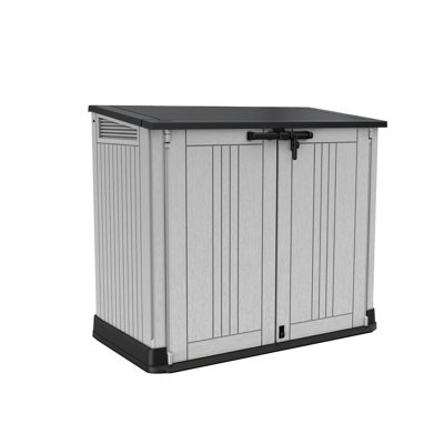 Keter Store It Out Prime Durable Resin Outdoor Storage Shed With Floor and Double Doors for Garden Patio Furniture and Tools