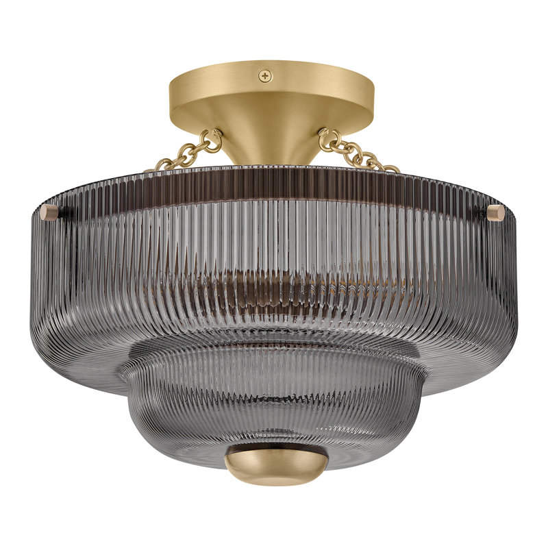 Hinkley Adella Small Semi-Flush Mount, Black