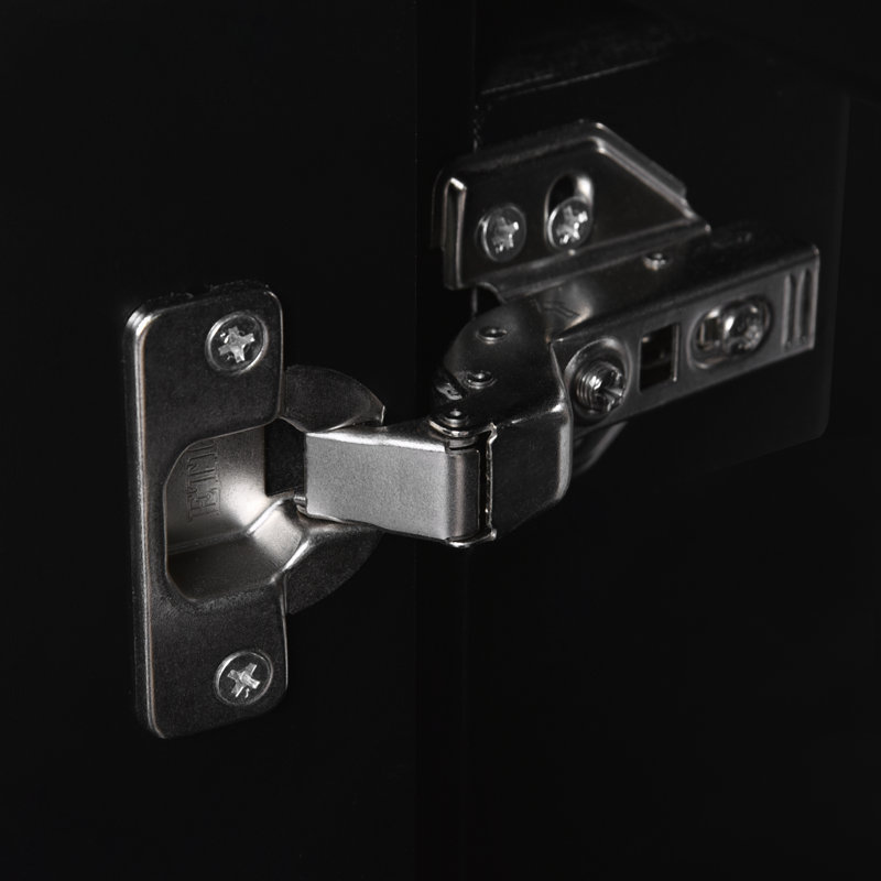 Meuble-lavabo de rangement avec lavabo en céramique, Noir, noir, noir, noir