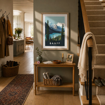 Postcard from Banff Vintage - Framed Print