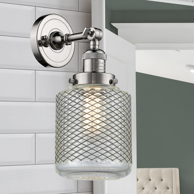 Iyana Dimmable Bath Sconce, Polished Nickel, Bulb Not Included