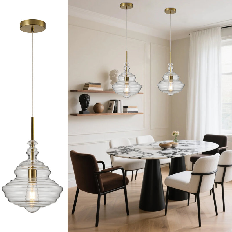 1 - Light Dimmable Single Glass Pendant Light
