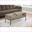 Table basse moderne 42 po - Aspect bois taupe foncé