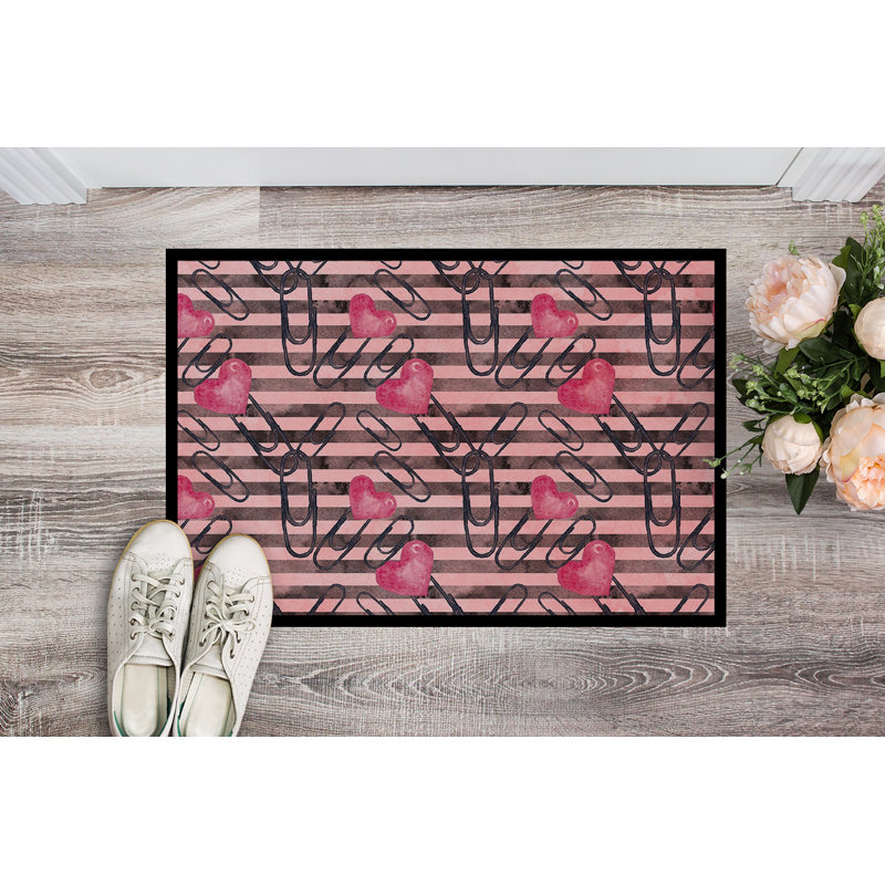 Tapis de porte pour l’extérieur antidérapant à trombones, Rectangulaire : 18 po x 27 po