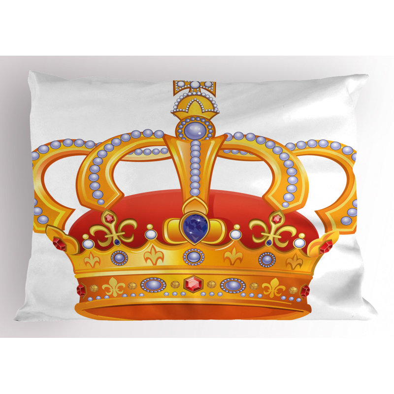 Taie décorative en microfibre de polyester bleu / orange / jaune, Lit simple