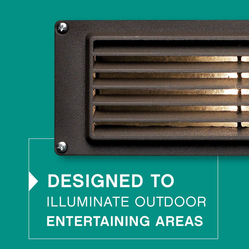 Deck Louvered Brown Low Voltage Deck Light