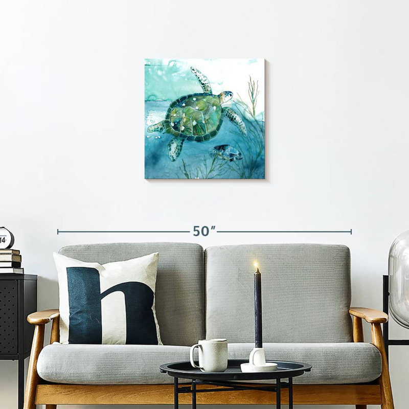 Tortue de mer Brampt Delray I, H 20 po x l 20 po