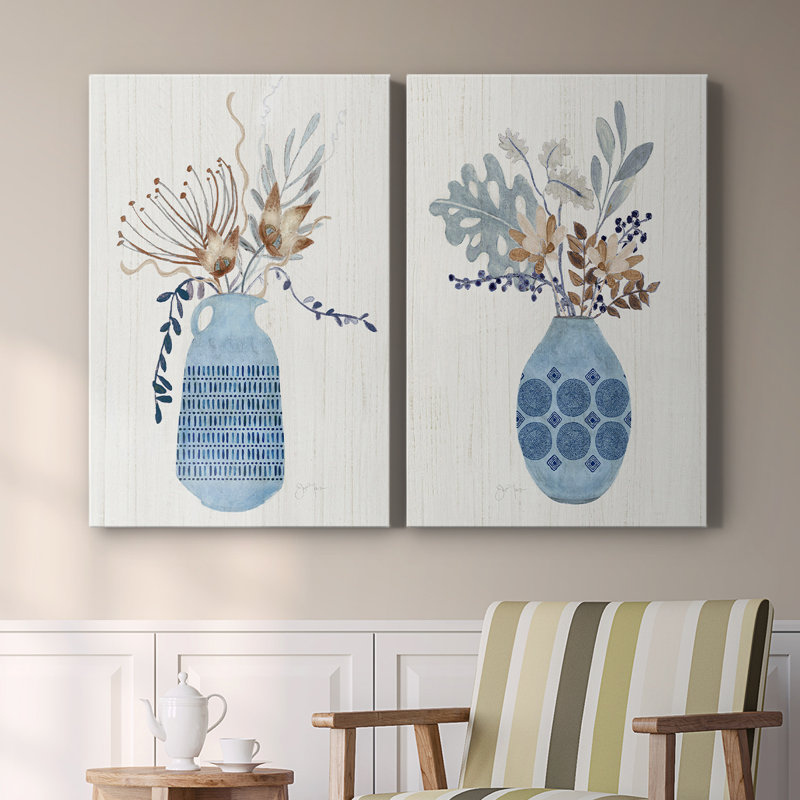 Boho Arrangement I-Premium Gallery Wrapped Canvas -Ready to Hang, 18" H x 24" W