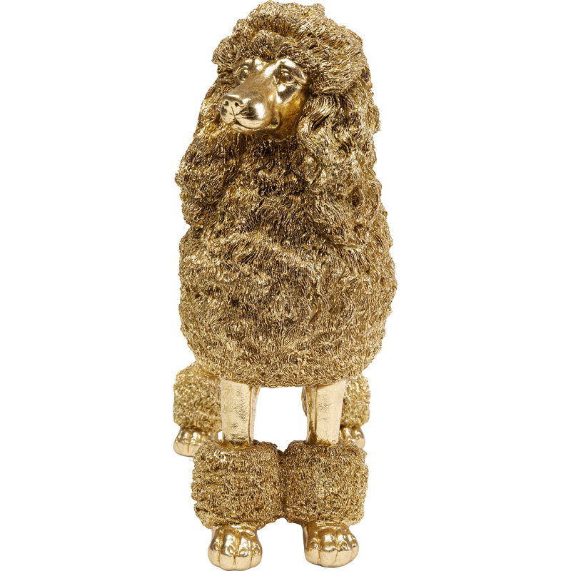 Decorative figurine Mrs Poodle Gold