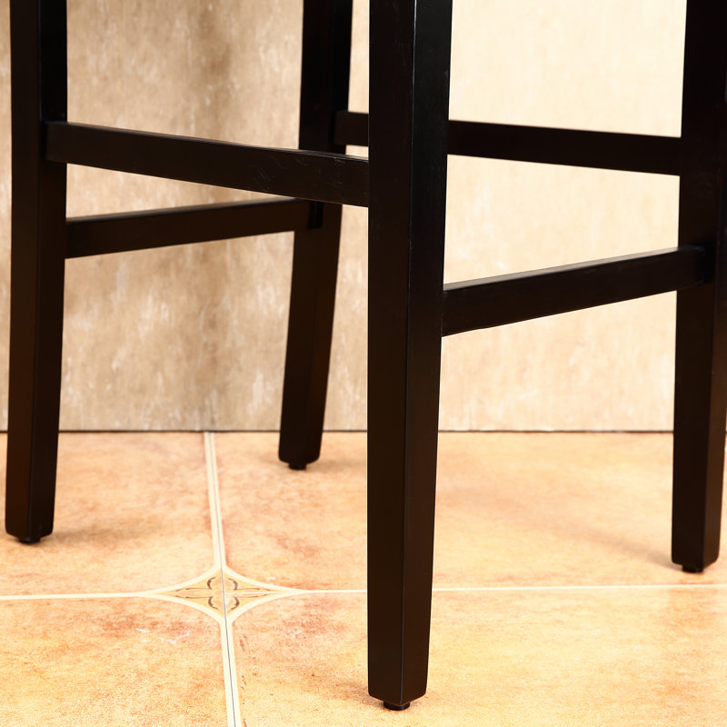 28'' H Wood Bar Stool, Gray