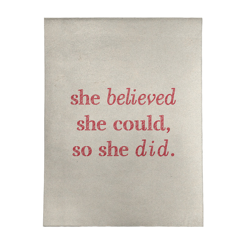 Quotes Chenille Indoor Rug, Rectangle 5' x 7'