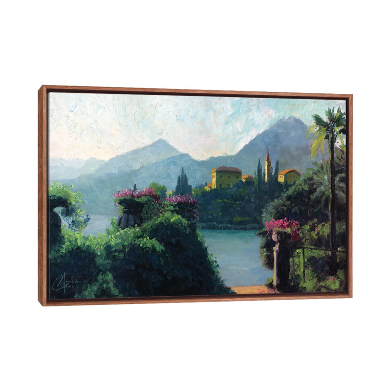 «Lake Como, Italy» par Christopher Clark, reproduction d'art, H 40 po x l 60 po x P 1,5 po
