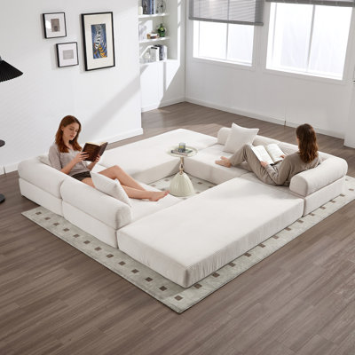 Lit pliant avec cadre fixe et rangement amovible, velours côtelé nuage, pour un usage personnel