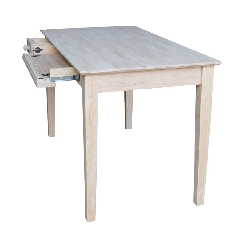 Solid Wood Writing Desk, Unfinished