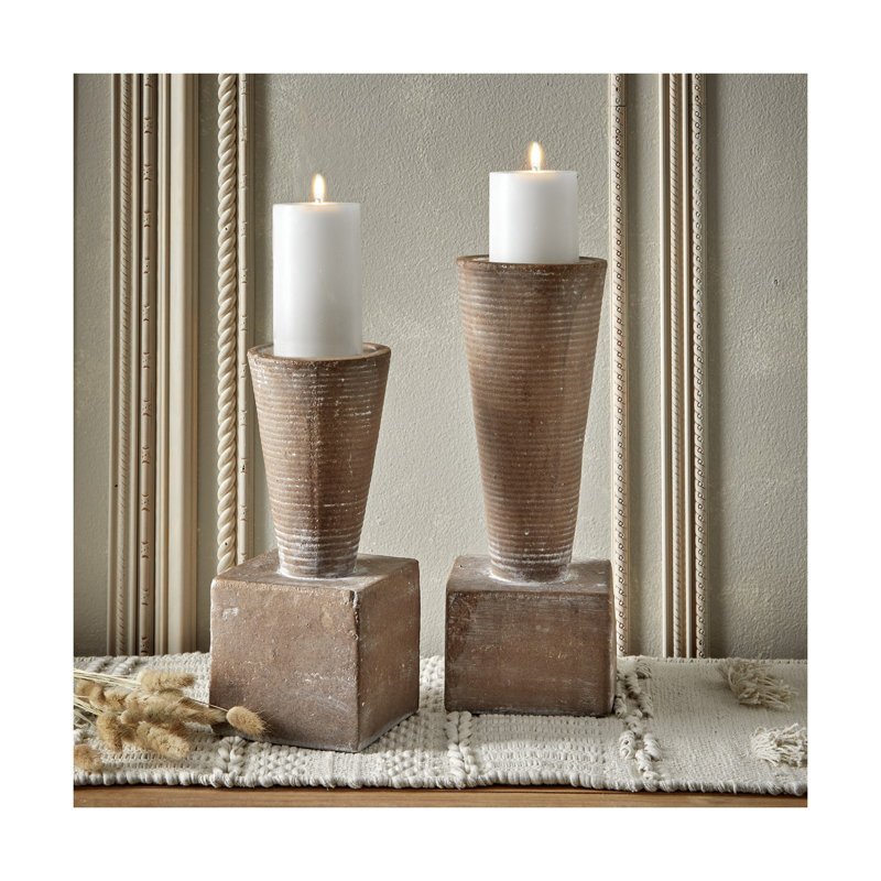 Terracotta Pillar, 12.38" H x 5" W x 5" D