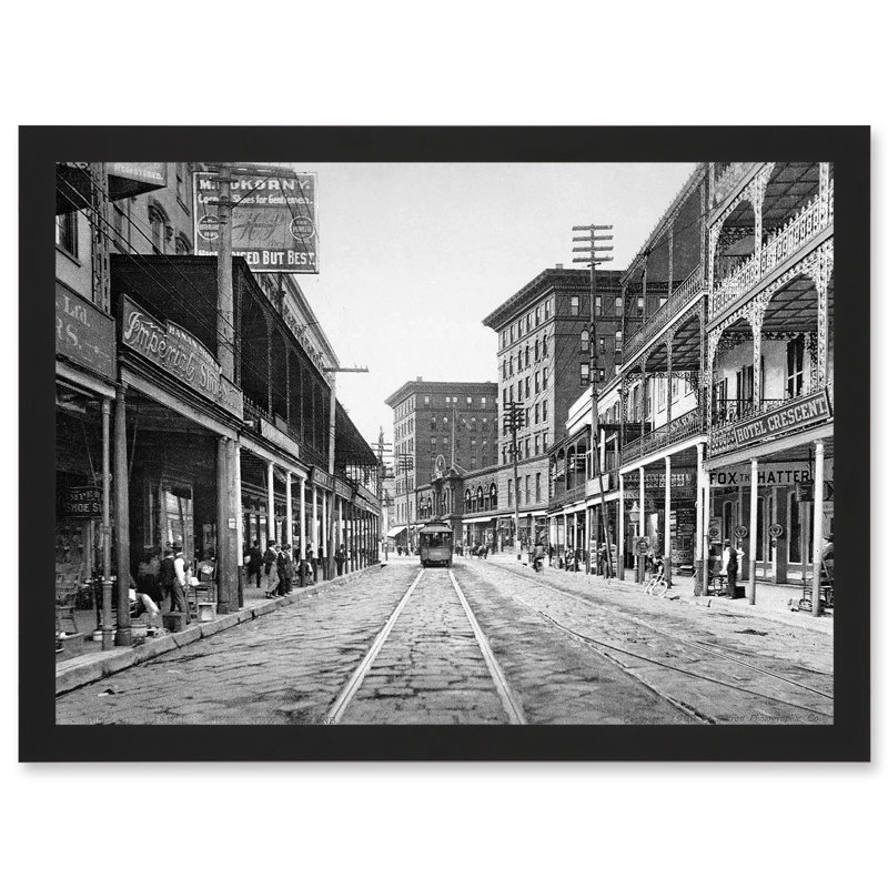 St Charles Street 1900 New Orleans - Single Picture Frame Print