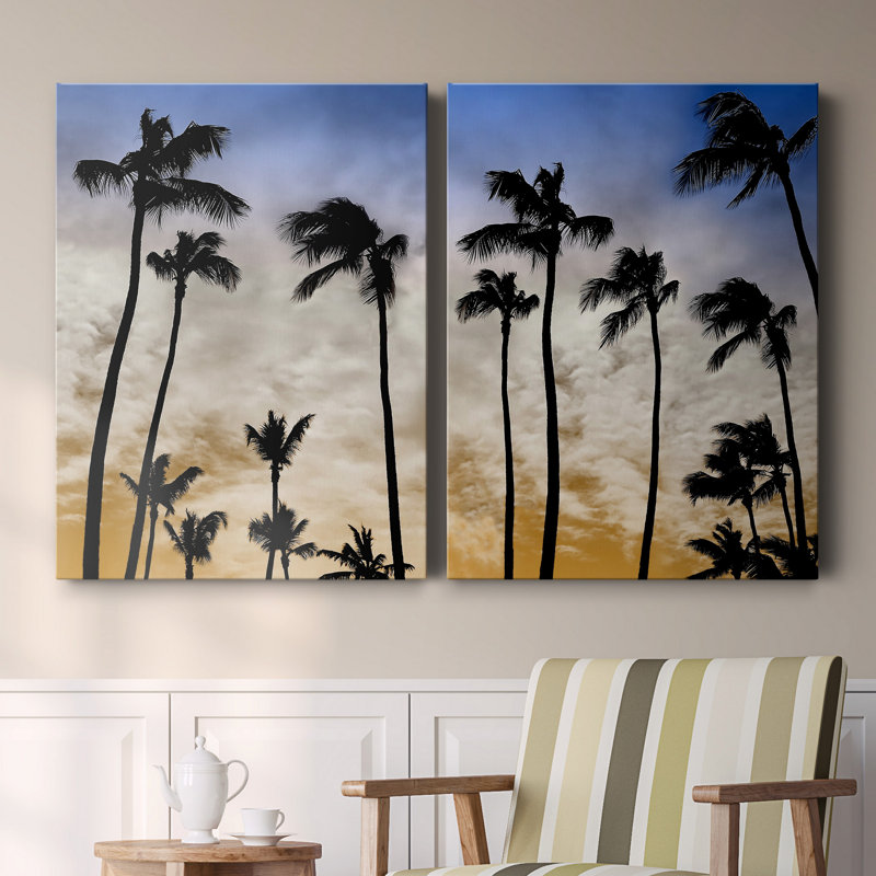 «Evenings Edge I», ensemble de 2 reproductions d'art, H 12 po x l 16 po x P 1 po, Toile tendue, Pas de tapis