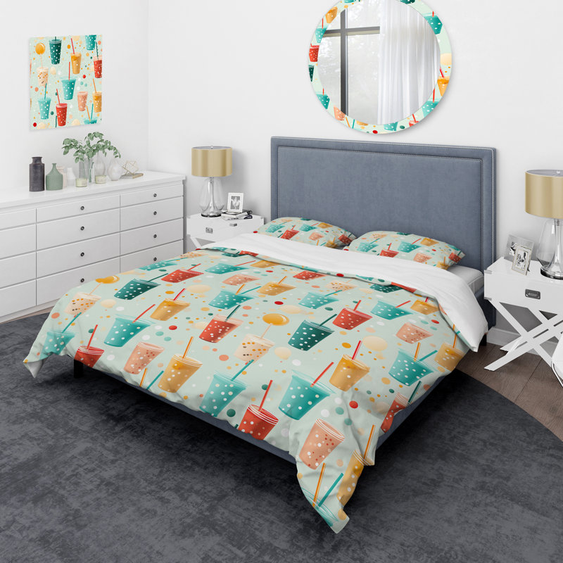 Ensemble de housse de couette Popart Soda Spots For Teenagers Room I, Housse de couette simple + 1 taie décorative stan