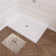 DeerValley Shower Base in White with Single Threshold and Center Drain, Non-slip Design