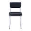 De 2 chaises d'appoint rembourrées au look noir et rétro avec cadre robuste pour chaises de salle à manger, base d'ornement souple