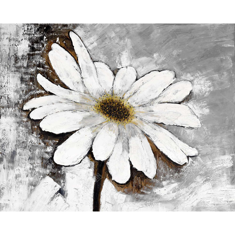 Abstract Daisy Print On Canvas
