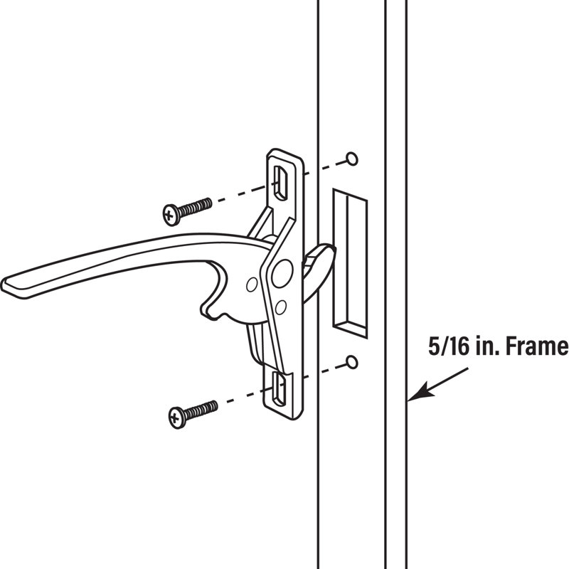 Prime-Line Casement Window Locking Handle (Single Pack), Aluminum
