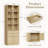73'' H X 23.6'' W Tall Bookcase With 2 Drawers & Storage Cabinet-1483701105