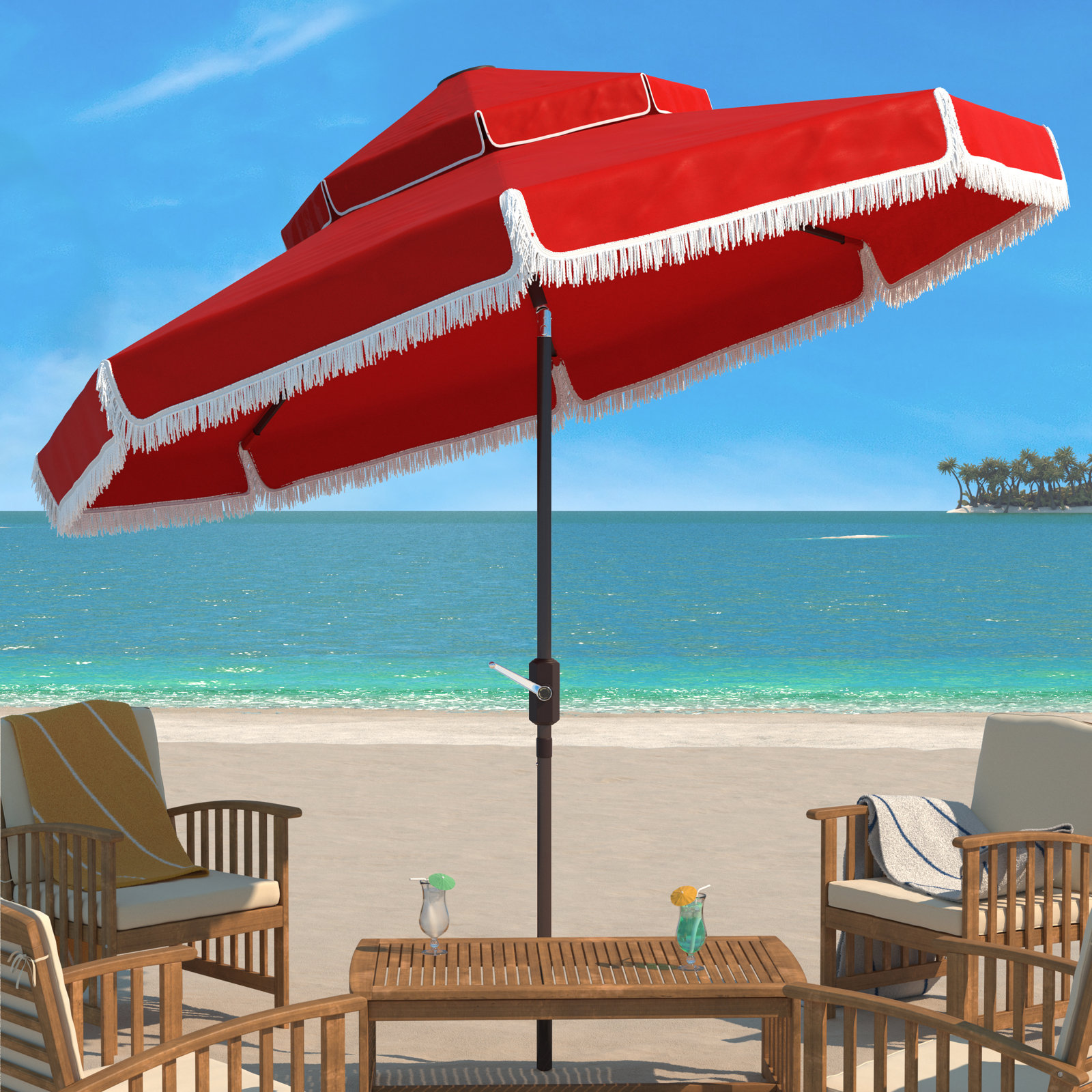 Tyler 8.4' Umbrella, Red
