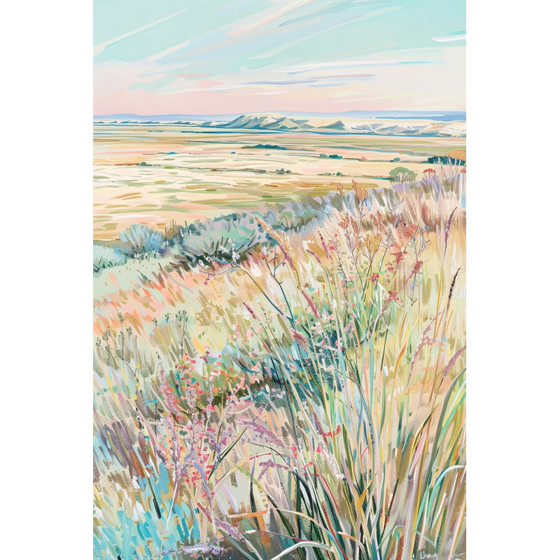 «Wildflower Vista Wildflower Meadow», art mural sur toile tendue, L 24 po x H 36 po x P 1,5 po