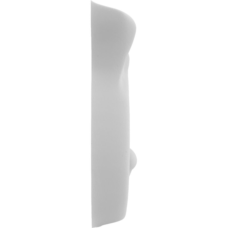 Rosette trenton, H 2,5 po x l 5 po x P 0,5 po, Droite