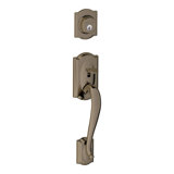 Camelot Exterior Portion Handleset with Single Cylinder Deadbolt (Interior Portion Sold Separately)