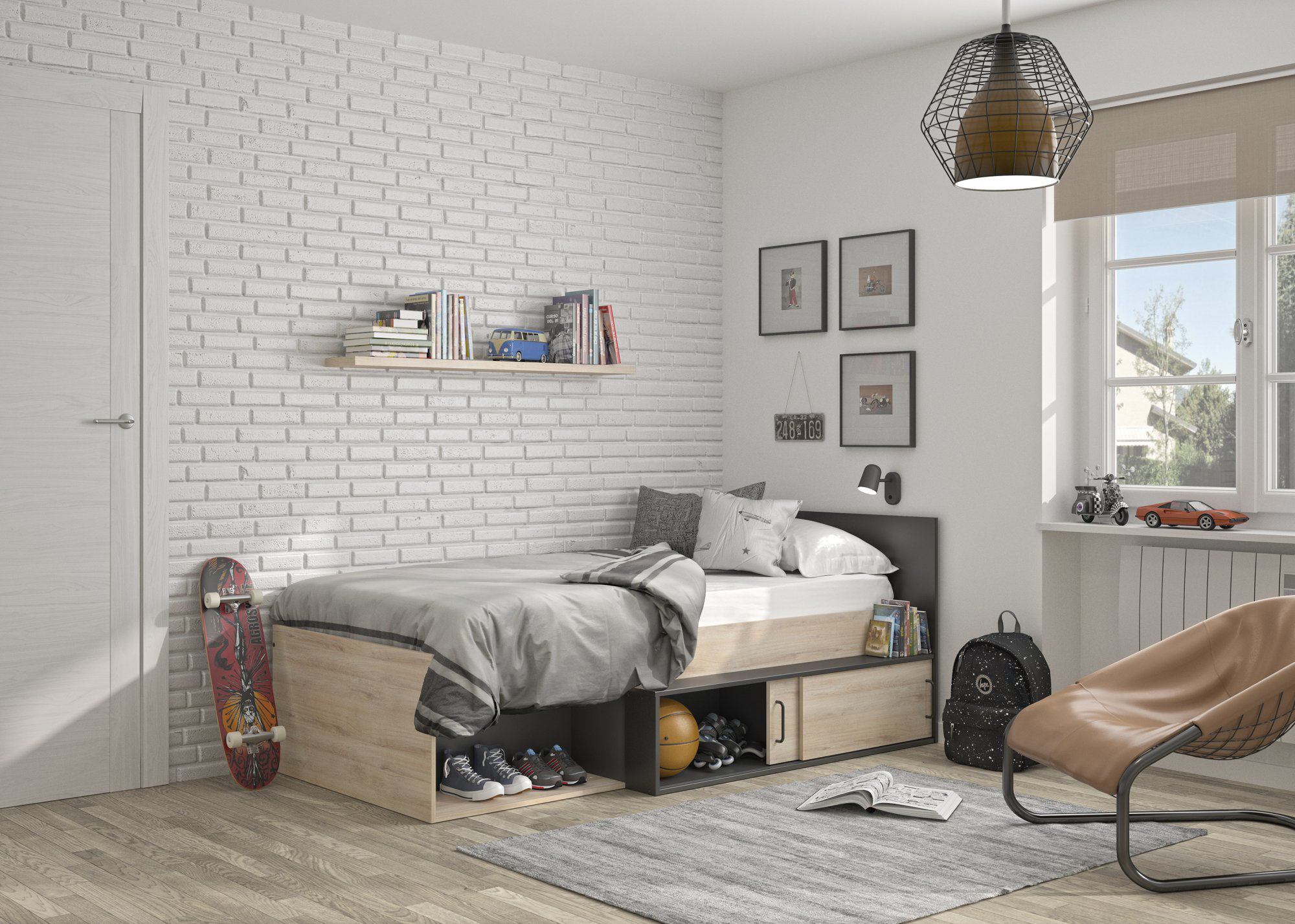 Wade Logan Skuli European Single (90 x 200cm) Bed Frame | Wayfair.co.uk