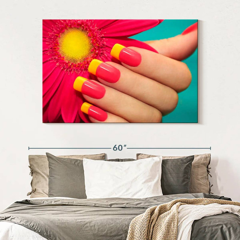Shuttleworth Gerbera Inspired Nails, 34" H x 51" W